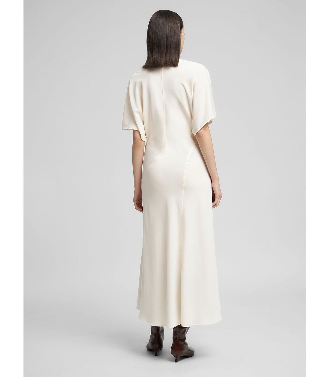 ポリサテン ミディドレス 詳細画像 オフホワイト 2